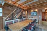Step into rustic elegance with this charming dining area.