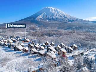 Discover the charm of Shiroyama, a winter wonderland retreat.