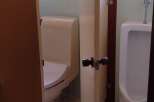 Step into a clean and well-maintained public restroom.