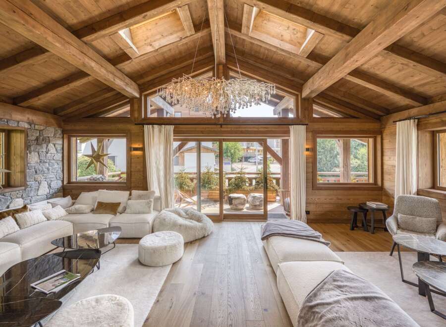 Experience luxury living in this stunning chalet, boasting a warm and inviting interior.