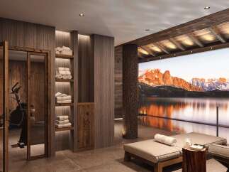 This luxurious spa retreat offers a serene escape with breathtaking mountain views.