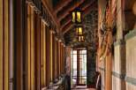Step into rustic elegance with this stunning hallway, showcasing a harmonious blend of natural materials.