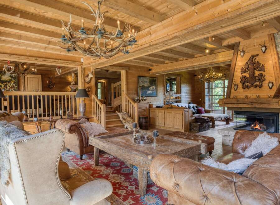 Step into rustic luxury with this stunning chalet-style home.