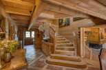 Step into rustic elegance with this stunning wooden interior.