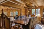 Step into rustic elegance with this stunning dining room.