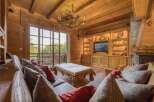 Step into rustic elegance with this stunning living room.