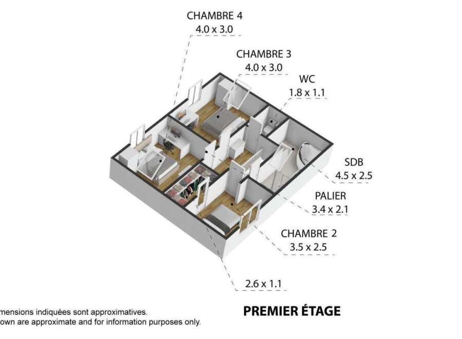 Discover this stunning property featuring a well-designed layout with multiple bedrooms, including CHAMBRE 4, CHAMBRE 3, and CHAMBRE 2.