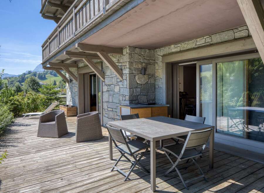 Enjoy the tranquility of this stunning property with a beautiful outdoor deck.