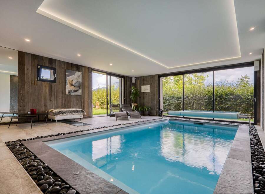 Indulge in luxury with this stunning indoor pool, perfect for year-round enjoyment.
