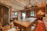 Step into rustic elegance with this stunning dining room.