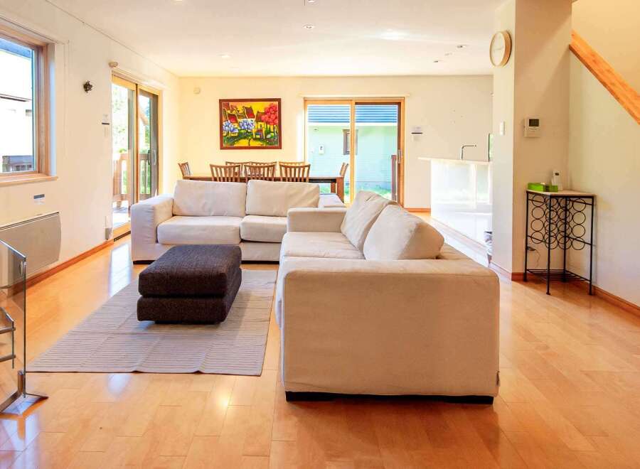 This stunning property boasts a spacious living area, perfect for entertaining or relaxing.