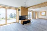 This stunning property boasts a modern design with a cozy fireplace, perfect for those chilly evenings.
