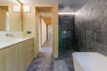 Step into a modern bathroom oasis.