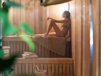 Relax and rejuvenate in this luxurious sauna, a perfect addition to any home spa.