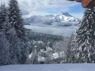 Experience the ultimate winter escape with this stunning property, offering breathtaking mountain views.