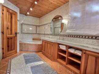 Step into a luxurious bathroom retreat.