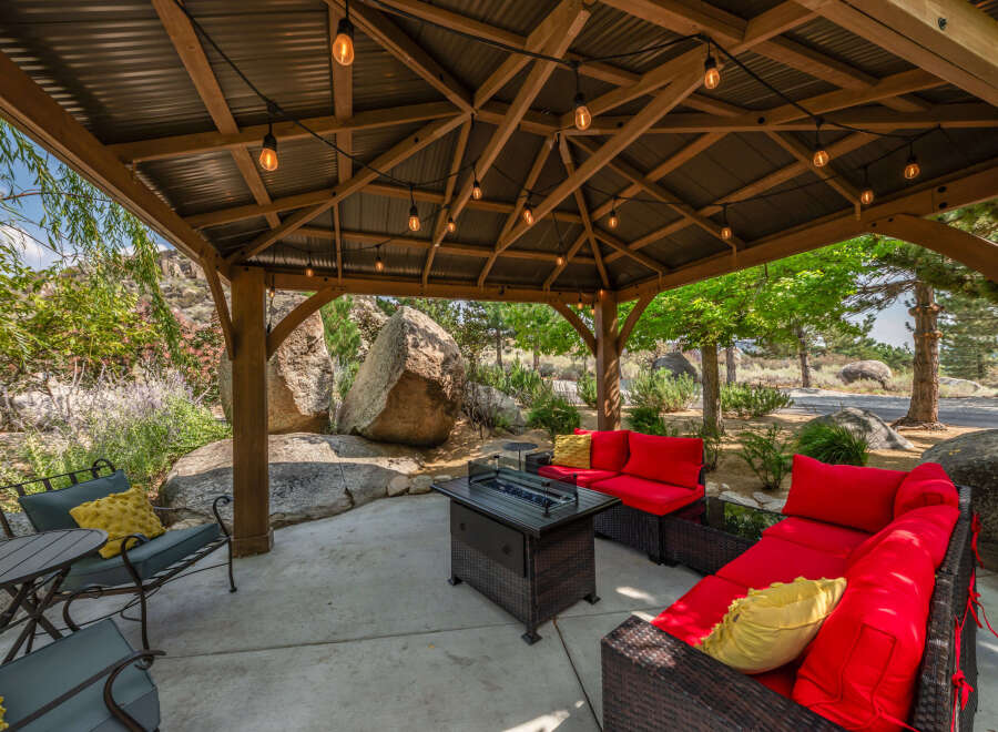 Enjoy the ultimate outdoor living experience with this stunning patio.