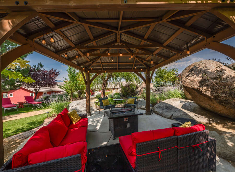 Enjoy the ultimate outdoor living experience in this stunning gazebo.