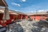 Enjoy outdoor living in this stunning patio space.