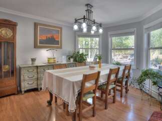 Step into this inviting dining room, perfect for hosting gatherings.