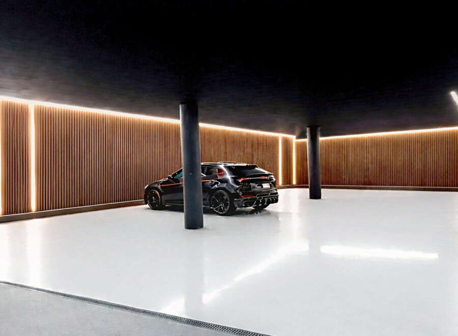 Experience luxury living with this stunning property featuring a modern garage.