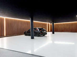 Experience luxury living with this stunning property featuring a modern garage.