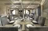 Experience luxury living in this stunning property, featuring a beautifully designed dining area.