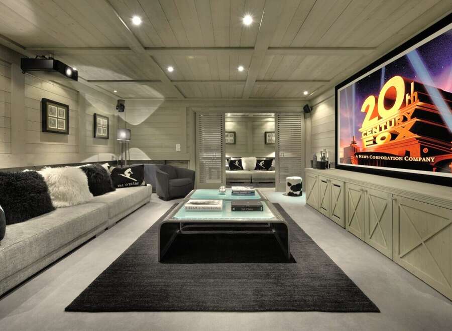 Experience luxury living in this stunning home theater.