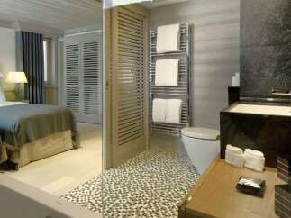 Step into luxury with this stunning property featuring a beautifully designed bathroom.