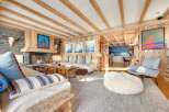 Experience rustic luxury in this stunning living room.