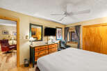 This cozy bedroom features a comfortable bed, perfect for a relaxing stay.