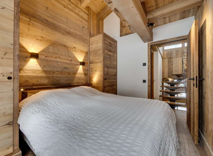 Experience rustic charm in this beautifully designed bedroom.