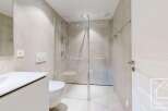 Step into luxury with this modern bathroom design.