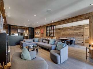 Experience luxury living in this stunning property, featuring a spacious living area with a modern design.