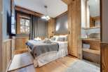 Experience rustic elegance in this stunning bedroom.