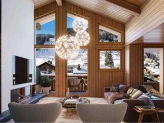 Experience the epitome of luxury living in this stunning chalet, boasting breathtaking mountain views.