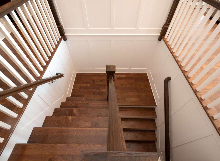 This stunning staircase showcases exquisite craftsmanship and design.