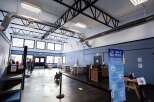 This spacious interior showcases a welcoming ticket sales area, perfect for a ski resort or recreational facility.