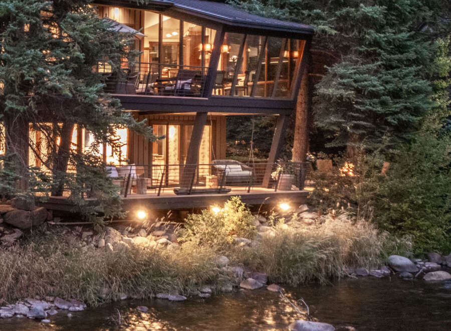 Nestled amidst lush greenery, this stunning property offers a serene escape with its unique design and prime location.