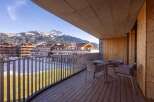 Enjoy breathtaking mountain views from this stunning balcony.