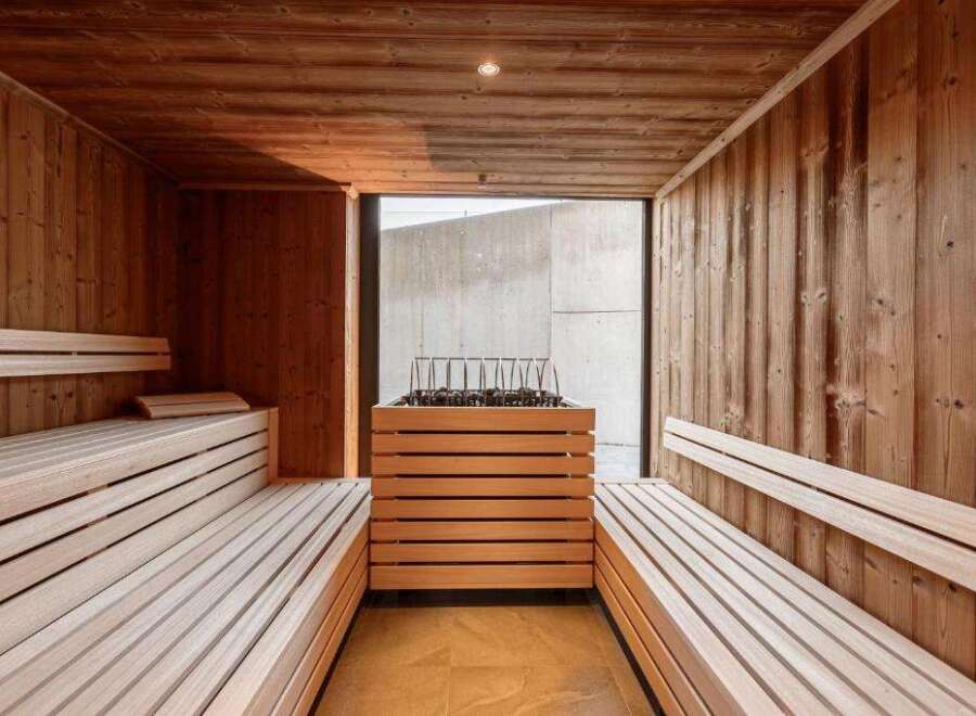 Step into tranquility with this stunning sauna, a perfect addition to any luxury property.