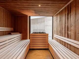Step into tranquility with this stunning sauna, a perfect addition to any luxury property.
