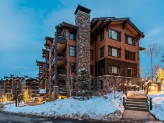 Luxury mountain lodge with stunning views.