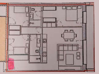 Discover the perfect layout for your dream home! This floor plan showcases a well-designed space, featuring multiple bedrooms, a modern kitchen, and a spacious living area.