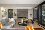 Experience modern luxury in this stunning living room.