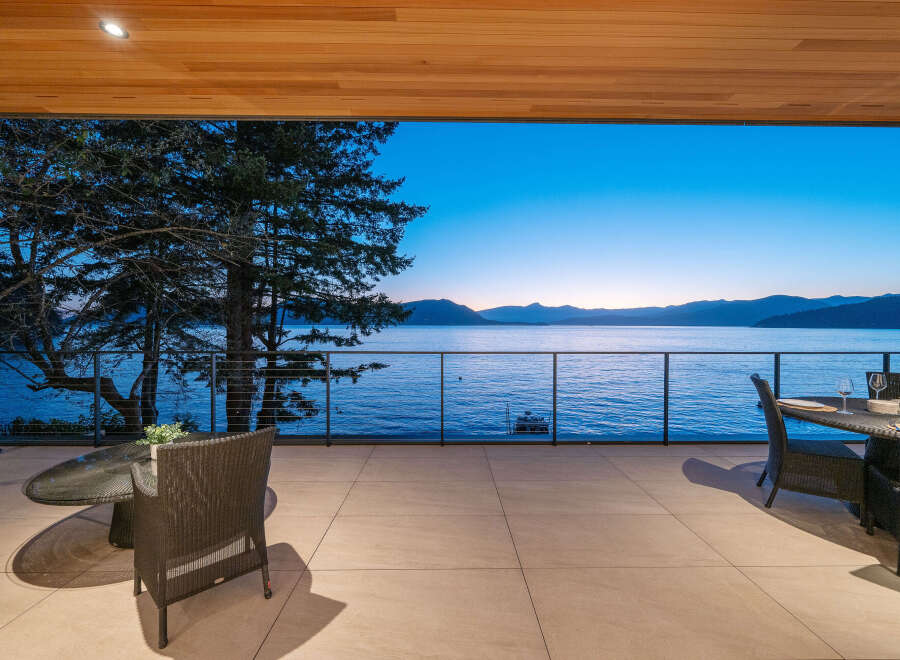 Experience breathtaking waterfront living from this stunning outdoor patio.