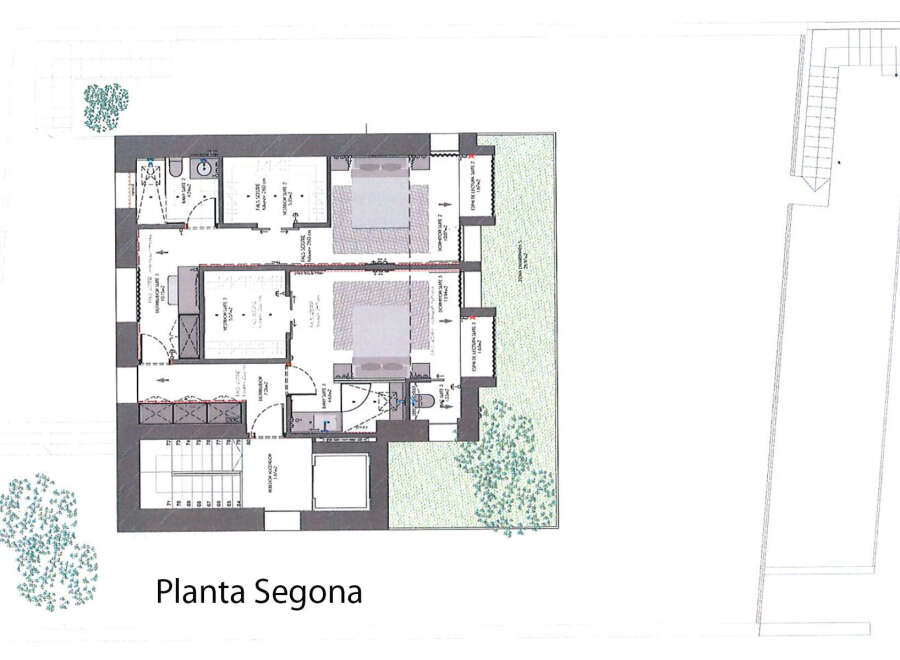 Discover a meticulously designed floor plan in this stunning property, featuring spacious suites and dedicated reading areas.