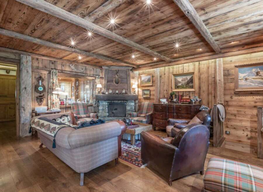 Step into rustic elegance with this stunning living room.