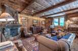 Step into rustic elegance with this stunning chalet-style living room.