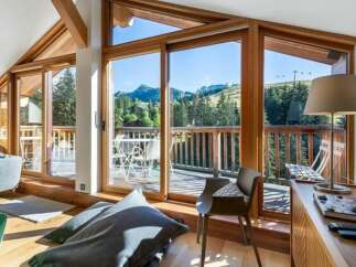 Experience breathtaking mountain views from this stunning property.